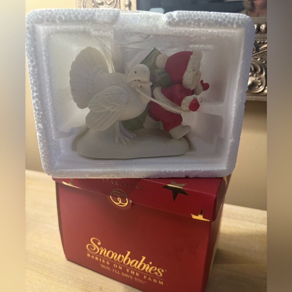 Department 56 Snowbabies “I’ll Save You”  Thanksgiving figurine